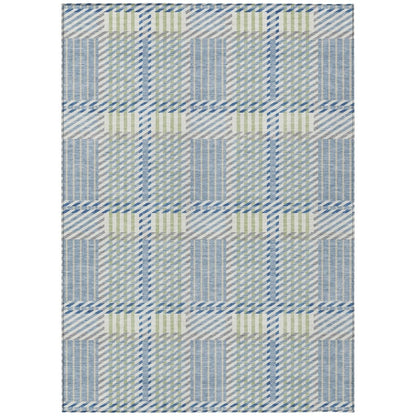 LOOMLAN Rugs Lunara Blue Washable Indoor-Outdoor Rug