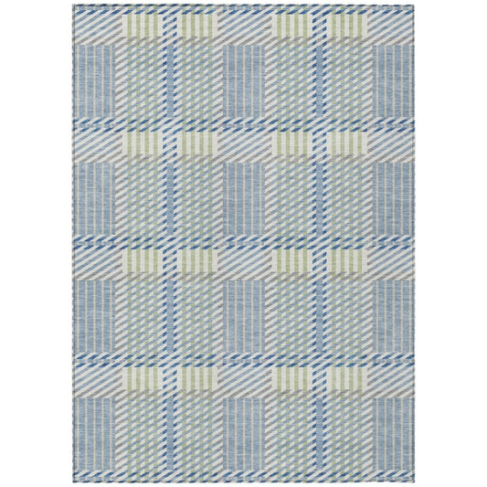 LOOMLAN Rugs Lunara Blue Washable Indoor-Outdoor Rug