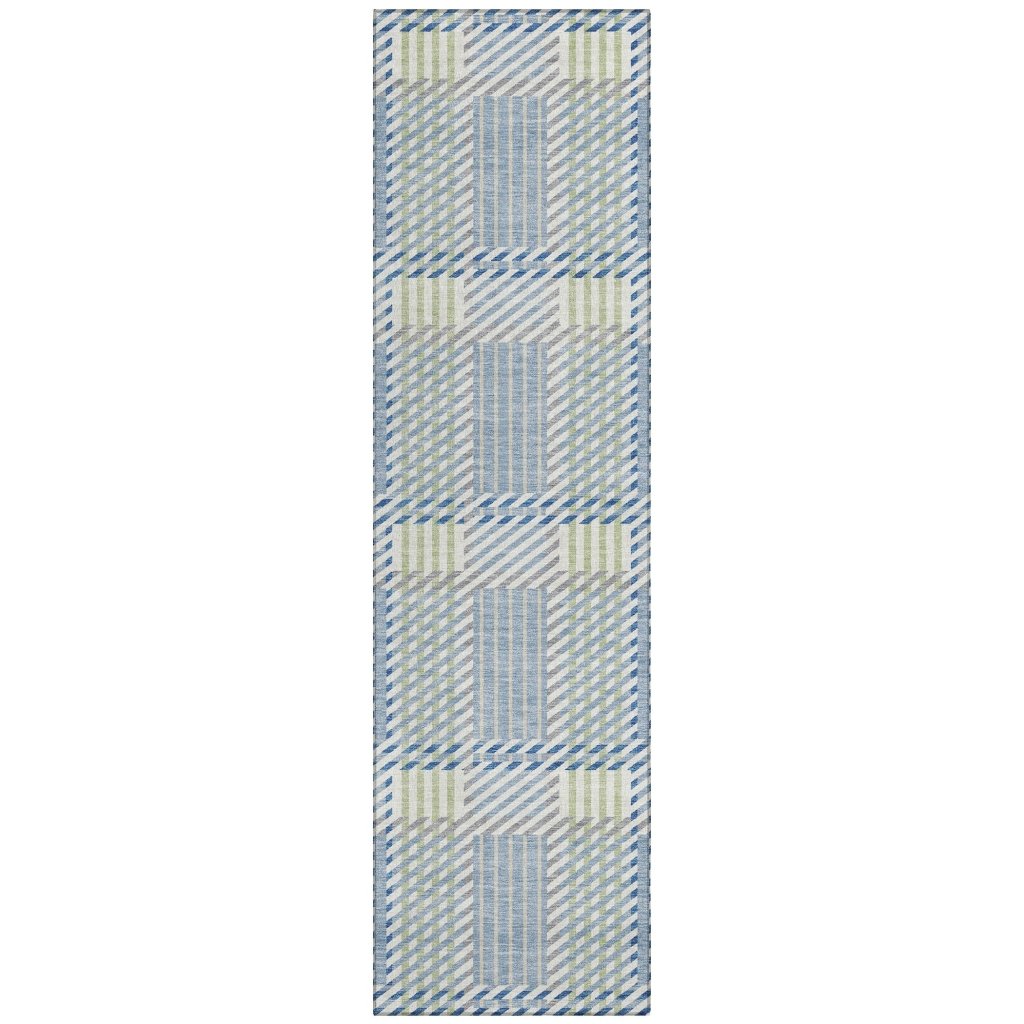 LOOMLAN Rugs Lunara Blue Washable Indoor-Outdoor Rug
