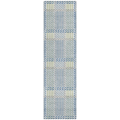LOOMLAN Rugs Lunara Blue Washable Indoor-Outdoor Rug