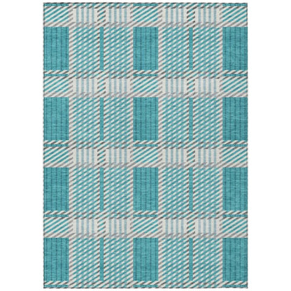 LOOMLAN Rugs Lunara Teal Washable Indoor-Outdoor Rug