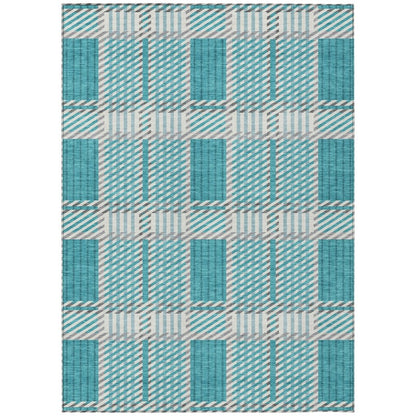 LOOMLAN Rugs Lunara Teal Washable Indoor-Outdoor Rug