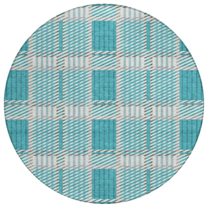 LOOMLAN Rugs Lunara Teal Washable Indoor-Outdoor Rug