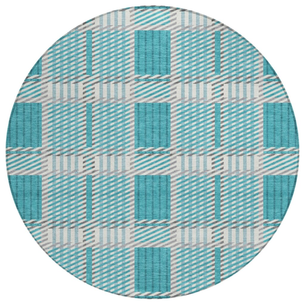 LOOMLAN Rugs Lunara Teal Washable Indoor-Outdoor Rug