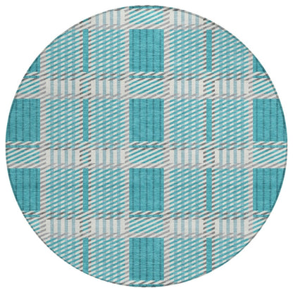 LOOMLAN Rugs Lunara Teal Washable Indoor-Outdoor Rug