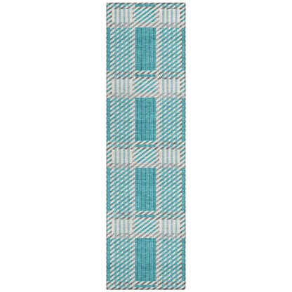 LOOMLAN Rugs Lunara Teal Washable Indoor-Outdoor Rug