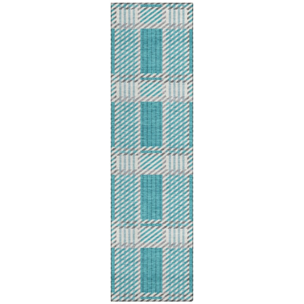 LOOMLAN Rugs Lunara Teal Washable Indoor-Outdoor Rug