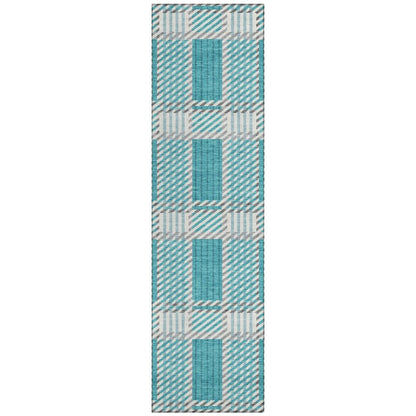 LOOMLAN Rugs Lunara Teal Washable Indoor-Outdoor Rug