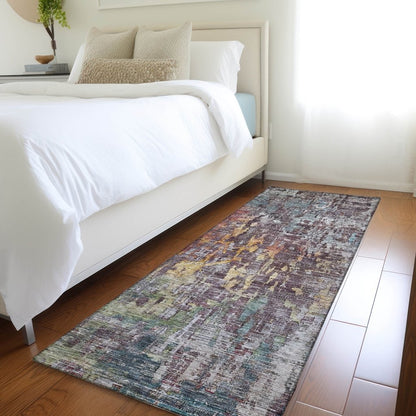 LOOMLAN Rugs Lunisse Gray Washable Indoor-Outdoor Rug