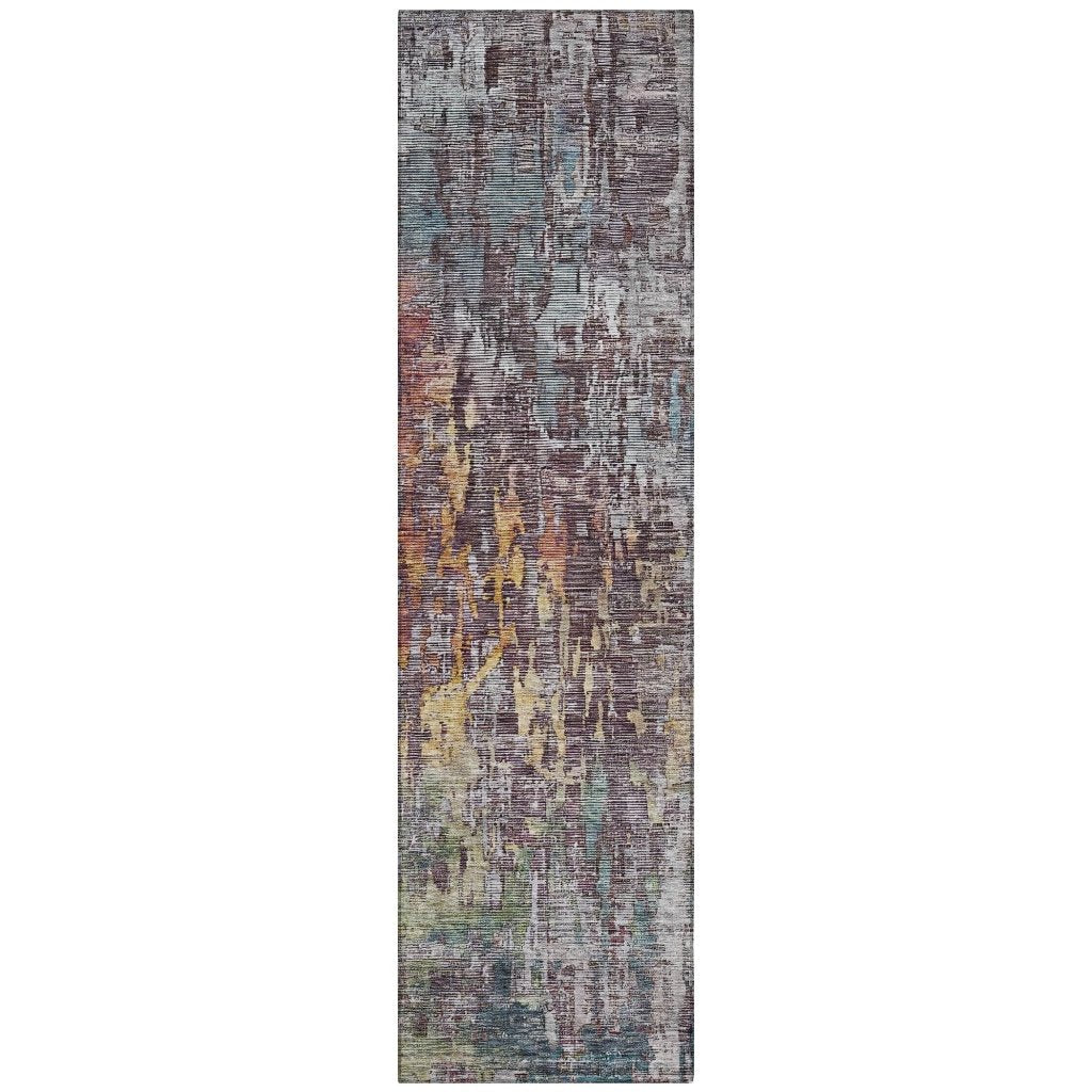 LOOMLAN Rugs Lunisse Gray Washable Indoor-Outdoor Rug