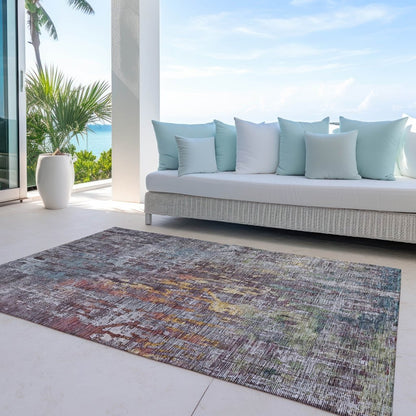 LOOMLAN Rugs Lunisse Gray Washable Indoor-Outdoor Rug