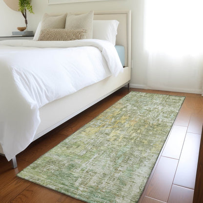 LOOMLAN Rugs Lunisse Green Washable Indoor-Outdoor Rug