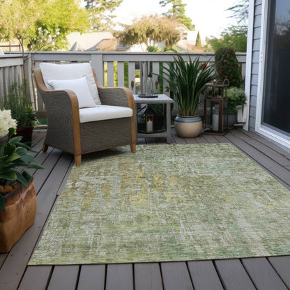 LOOMLAN Rugs Lunisse Green Washable Indoor-Outdoor Rug
