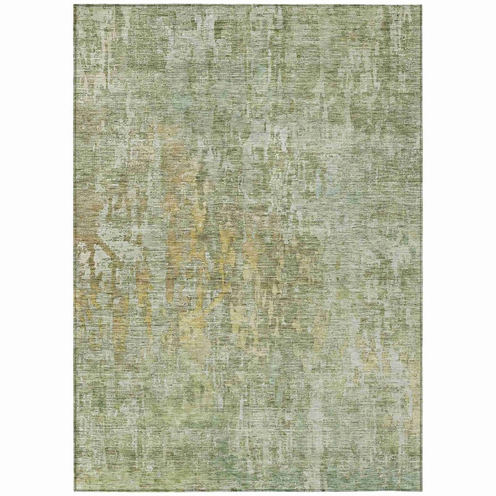 LOOMLAN Rugs Lunisse Green Washable Indoor-Outdoor Rug