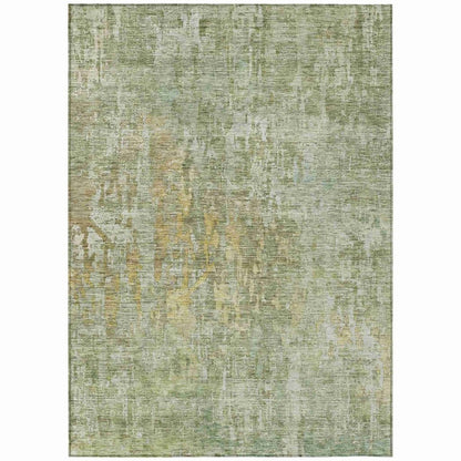 LOOMLAN Rugs Lunisse Green Washable Indoor-Outdoor Rug