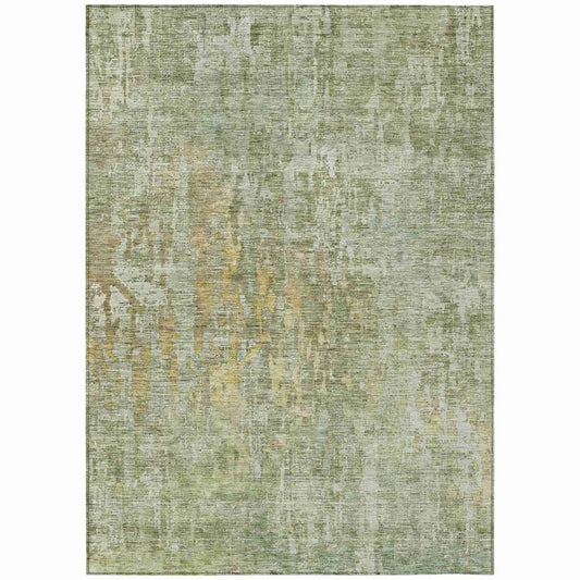 LOOMLAN Rugs Lunisse Green Washable Indoor-Outdoor Rug