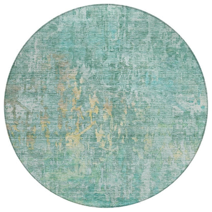 LOOMLAN Rugs Lunisse Teal Washable Indoor-Outdoor Rug