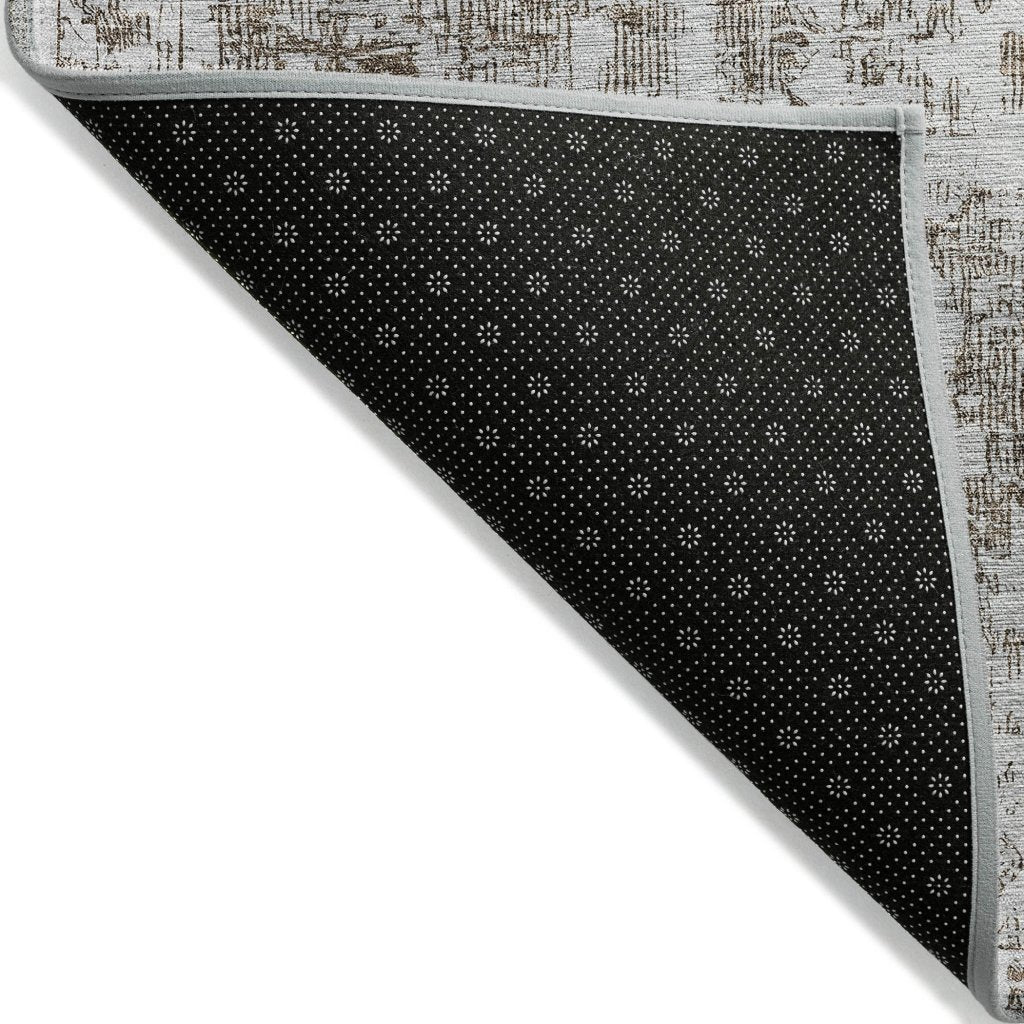 LOOMLAN Rugs Lurea Brown Washable Indoor-Outdoor Rug
