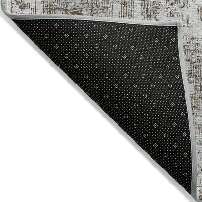 LOOMLAN Rugs Lurea Brown Washable Indoor-Outdoor Rug