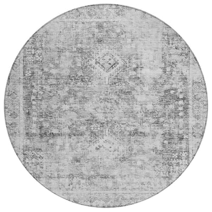 LOOMLAN Rugs Lurea Gray Washable Indoor-Outdoor Rug