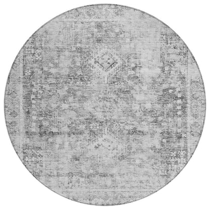 LOOMLAN Rugs Lurea Gray Washable Indoor-Outdoor Rug