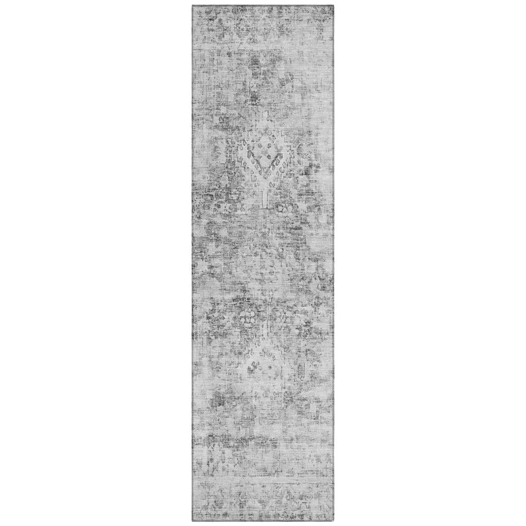 LOOMLAN Rugs Lurea Gray Washable Indoor-Outdoor Rug