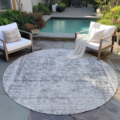 LOOMLAN Rugs Lurea Gray Washable Indoor-Outdoor Rug