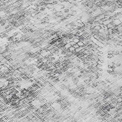 LOOMLAN Rugs Lurea Gray Washable Indoor-Outdoor Rug