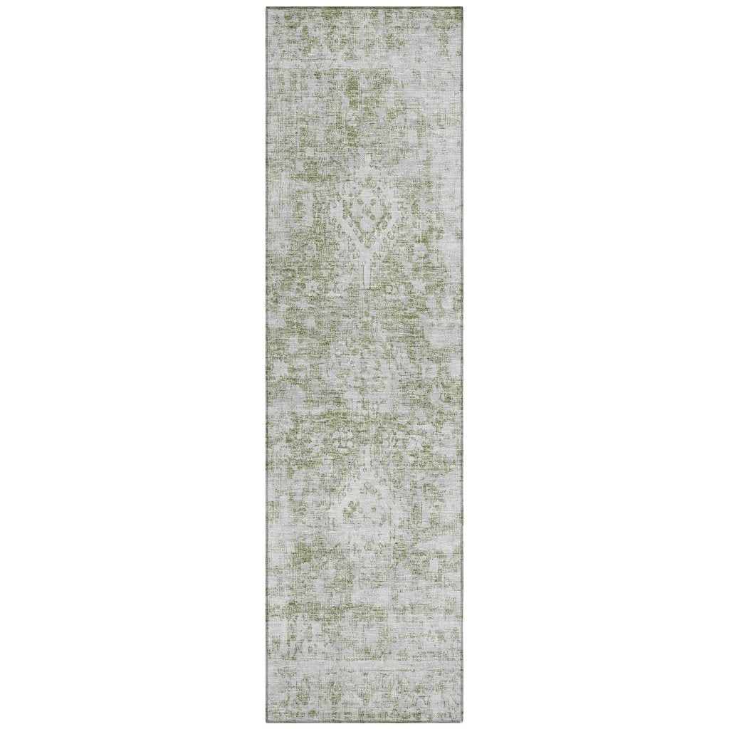 LOOMLAN Rugs Lurea Green Washable Indoor-Outdoor Rug