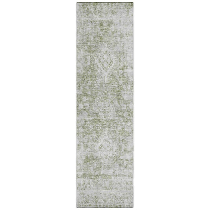 LOOMLAN Rugs Lurea Green Washable Indoor-Outdoor Rug
