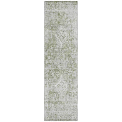 LOOMLAN Rugs Lurea Green Washable Indoor-Outdoor Rug