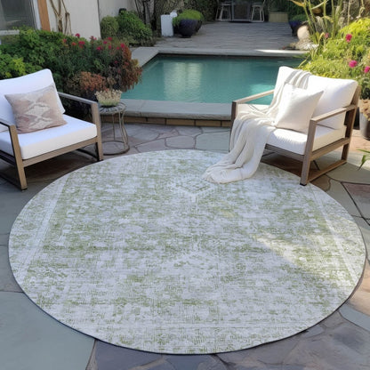 LOOMLAN Rugs Lurea Green Washable Indoor-Outdoor Rug