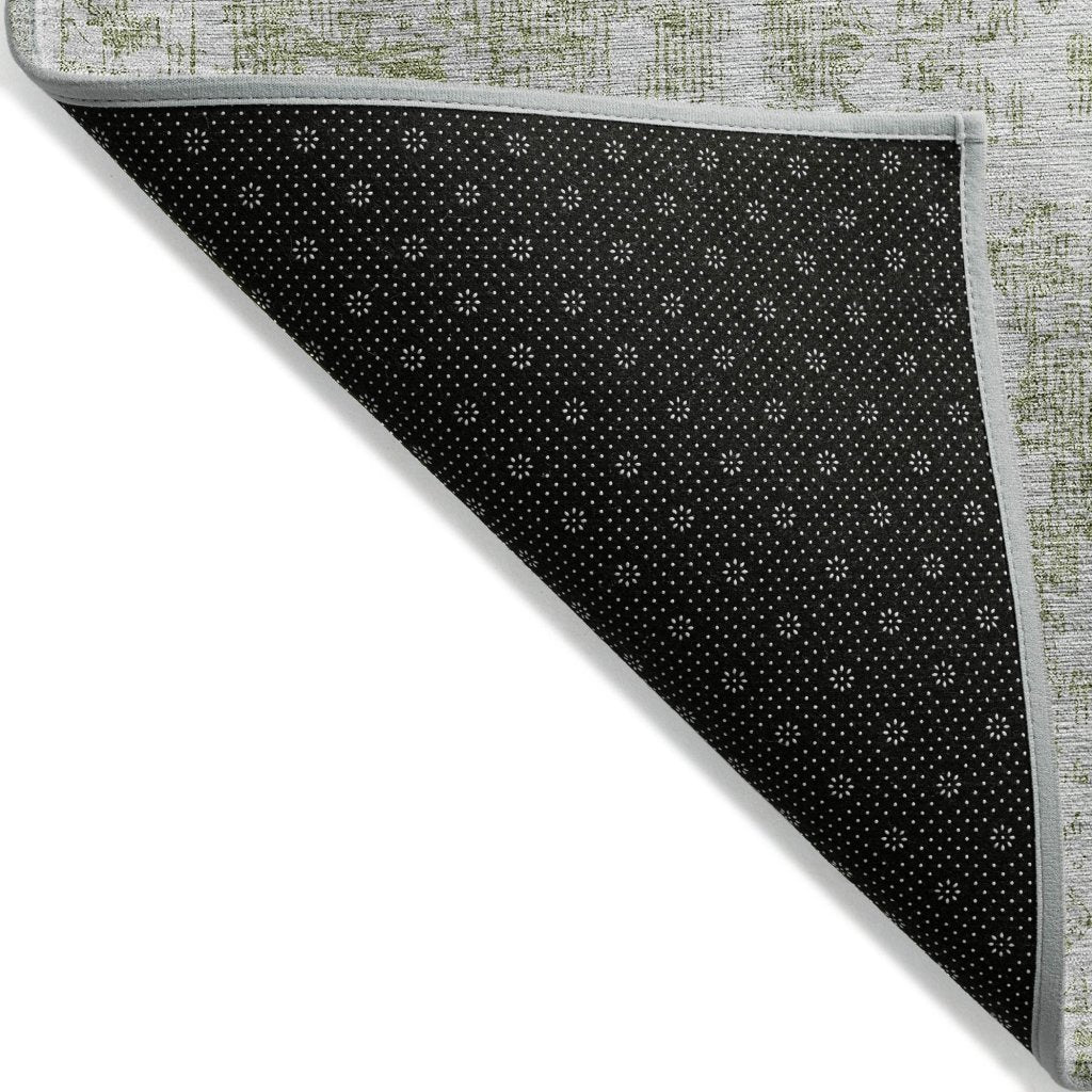 LOOMLAN Rugs Lurea Green Washable Indoor-Outdoor Rug