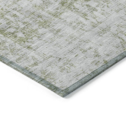LOOMLAN Rugs Lurea Green Washable Indoor-Outdoor Rug