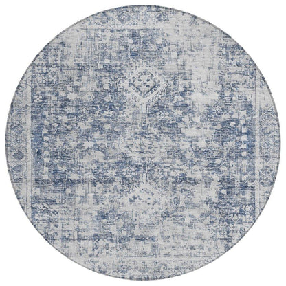 LOOMLAN Rugs Lurea Navy Washable Indoor-Outdoor Rug