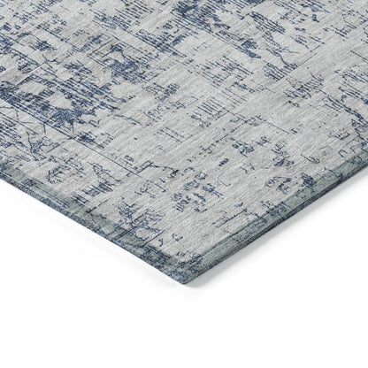 LOOMLAN Rugs Lurea Navy Washable Indoor-Outdoor Rug