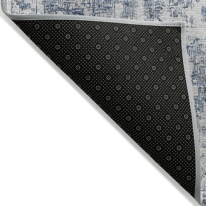 LOOMLAN Rugs Lurea Navy Washable Indoor-Outdoor Rug