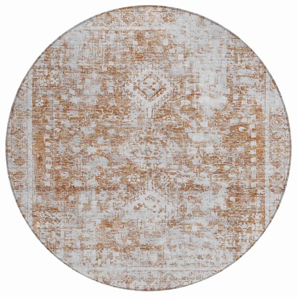 Lurea Orange Washable Indoor - Outdoor Rug - LOOMLAN - LOOMLAN Rugs - Outdoor Rugs