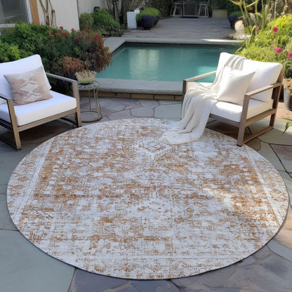 Lurea Orange Washable Indoor - Outdoor Rug - LOOMLAN - LOOMLAN Rugs - Outdoor Rugs