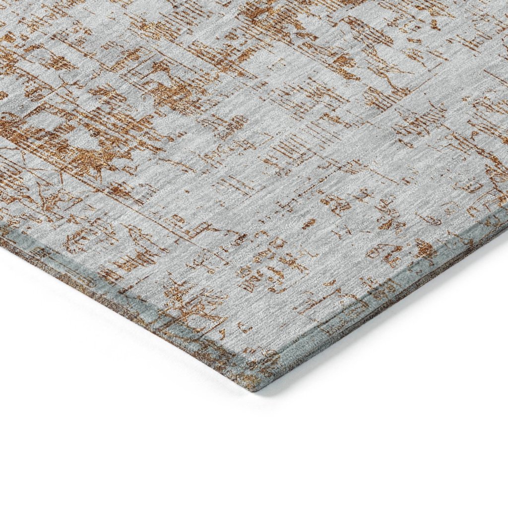 Lurea Orange Washable Indoor - Outdoor Rug - LOOMLAN - LOOMLAN Rugs - Outdoor Rugs