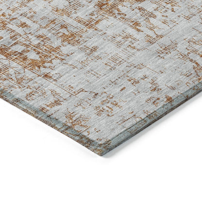 Lurea Orange Washable Indoor - Outdoor Rug - LOOMLAN - LOOMLAN Rugs - Outdoor Rugs