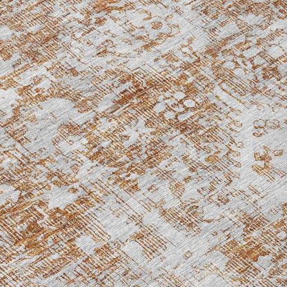 Lurea Orange Washable Indoor - Outdoor Rug - LOOMLAN - LOOMLAN Rugs - Outdoor Rugs