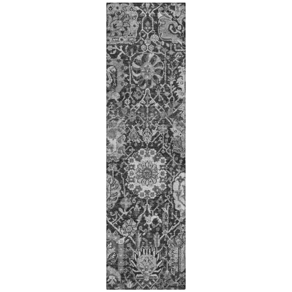LOOMLAN Rugs Lureva Gray Washable Indoor-Outdoor Rug