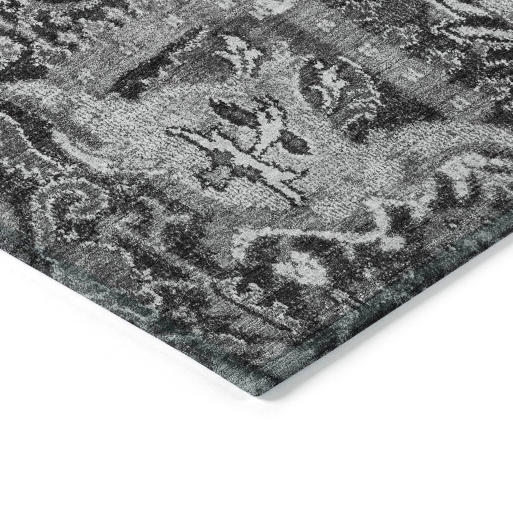 LOOMLAN Rugs Lureva Gray Washable Indoor-Outdoor Rug