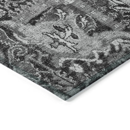 LOOMLAN Rugs Lureva Gray Washable Indoor-Outdoor Rug