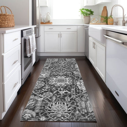 LOOMLAN Rugs Lureva Gray Washable Indoor-Outdoor Rug