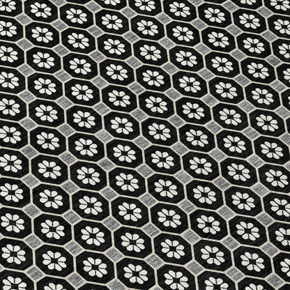 LOOMLAN Rugs Luthira Black Washable Indoor-Outdoor Rug