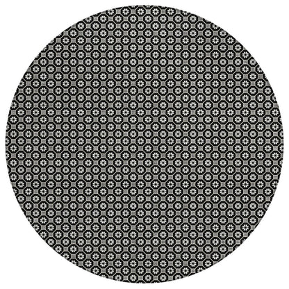 LOOMLAN Rugs Luthira Black Washable Indoor-Outdoor Rug