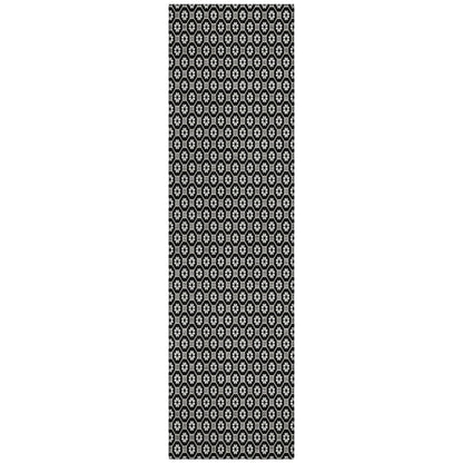 LOOMLAN Rugs Luthira Black Washable Indoor-Outdoor Rug
