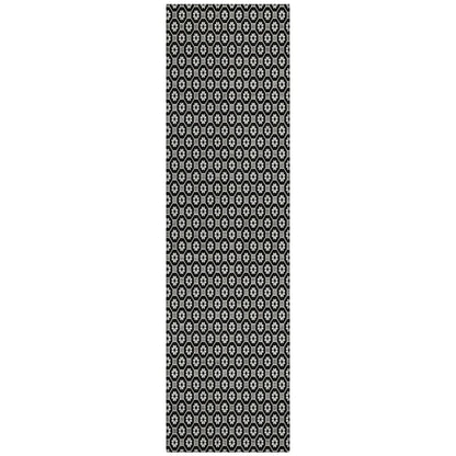 LOOMLAN Rugs Luthira Black Washable Indoor-Outdoor Rug